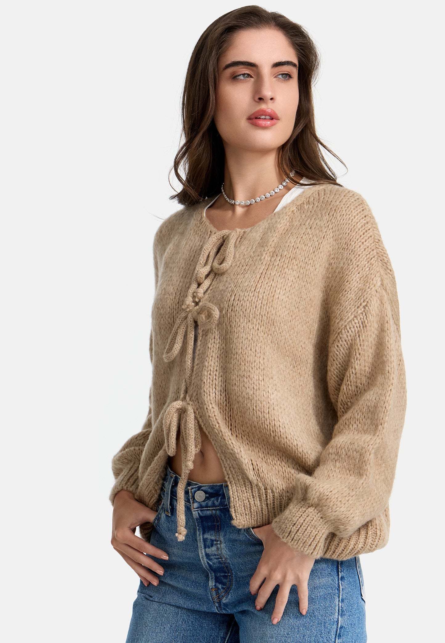 CARDIGAN MIT SCHLEIFE