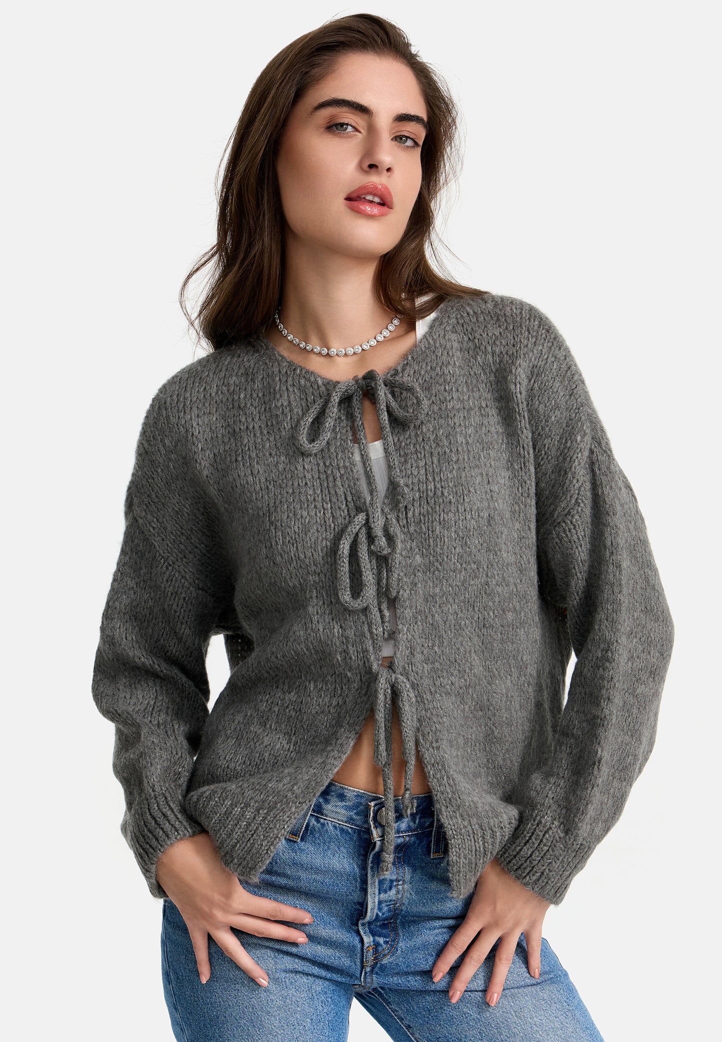 CARDIGAN MIT SCHLEIFE
