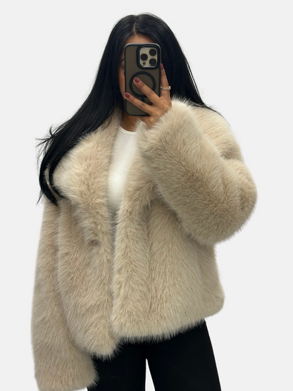 SILA PELZJACKE BEIGE