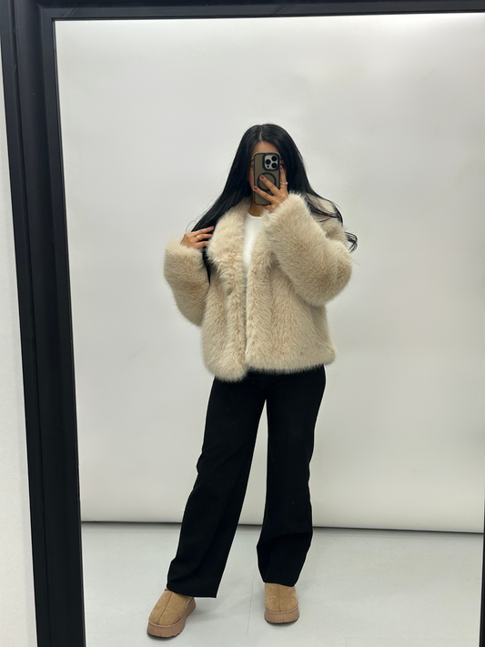 SILA PELZJACKE BEIGE