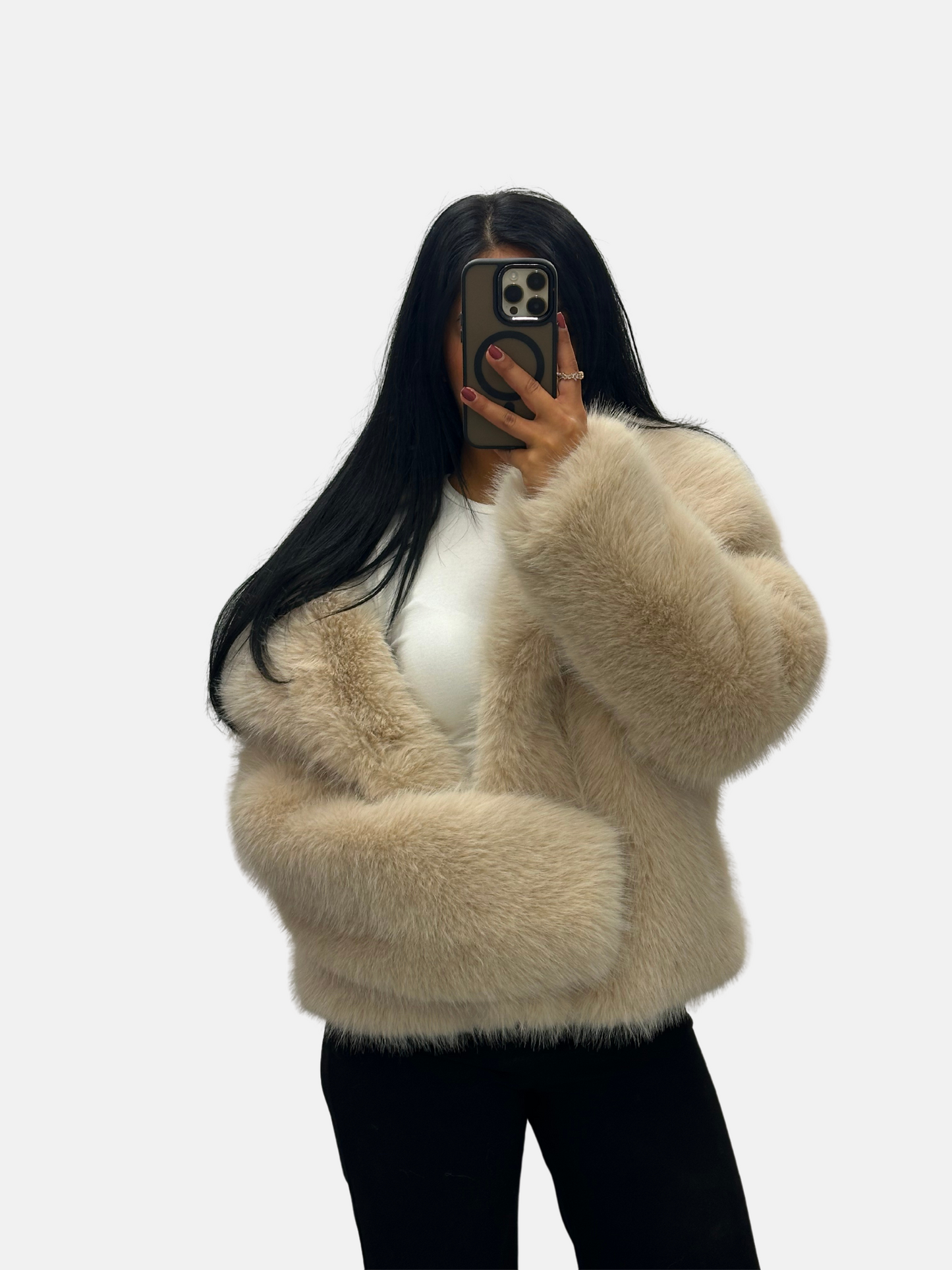 SILA PELZJACKE BEIGE